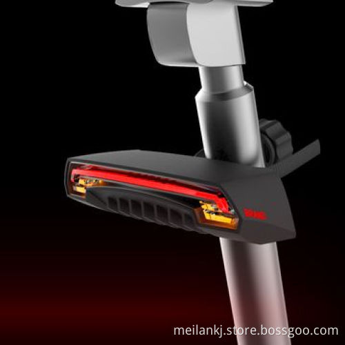 Remote control laser rear light, yellow light flashes indication of the rear bike turn right/left